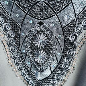 Embroidered Gray Kaftan / Abaya Dress – Made in U.A.E. – Size 54 (L/XL)